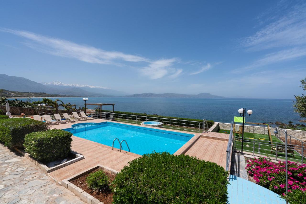 Beachfront Family Villa Katerina With Private Pool, Playground, Bbq & Amazing Sea Views! Petres  Buitenkant foto